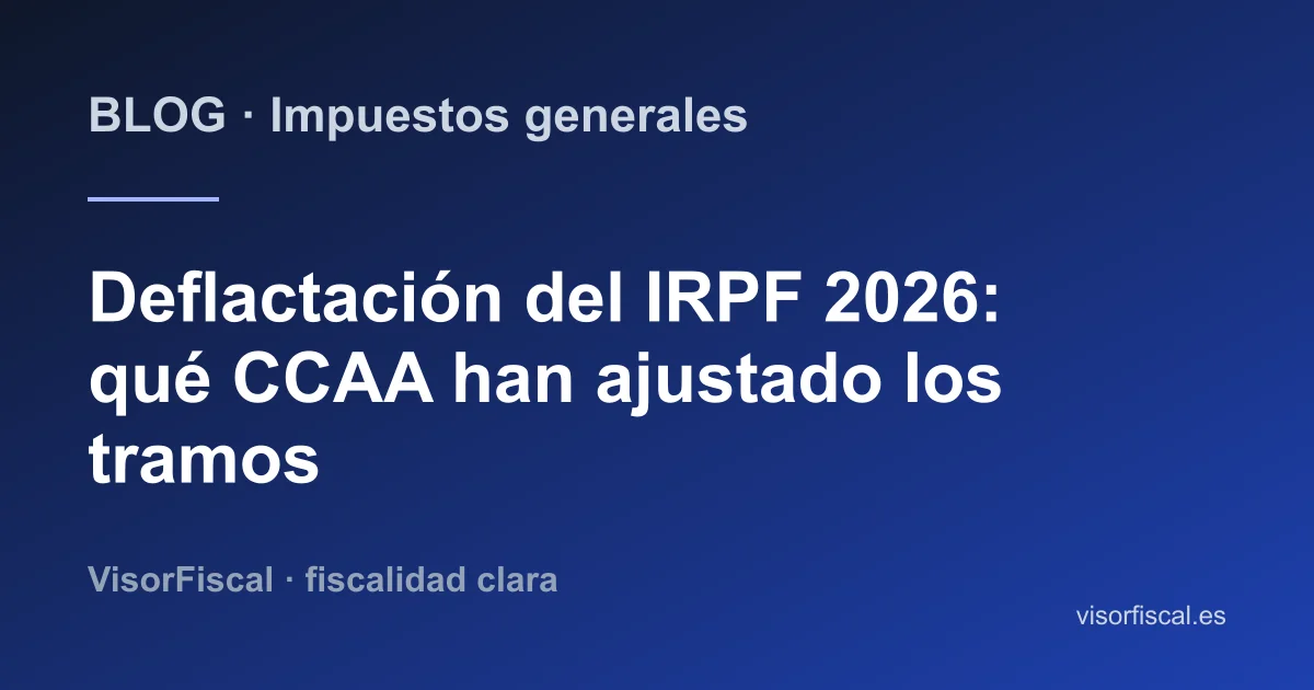 Deflactación del IRPF 2026 por comunidades autónomas