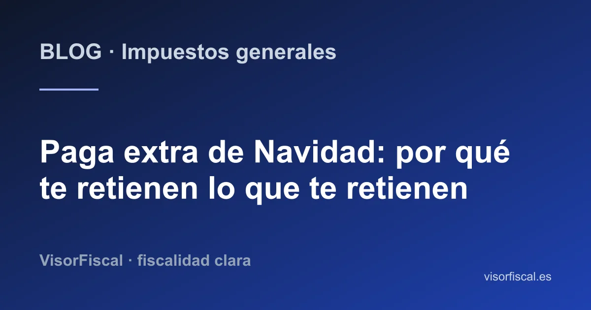 Recibo de la paga extra de Navidad con la retención de IRPF desglosada